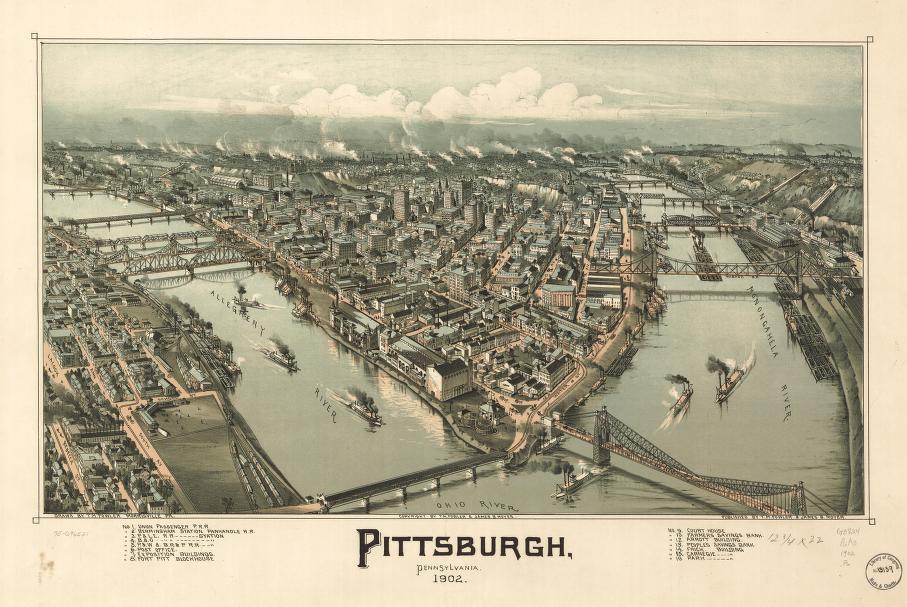 1902 Pittsburgh panoramic map